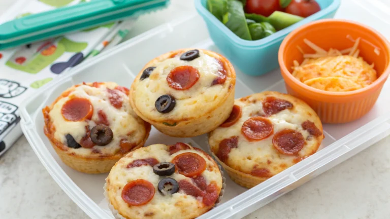 Pep-Pep Pizza Muffins for Kids Lunchbox (Zero Lunch Drama)