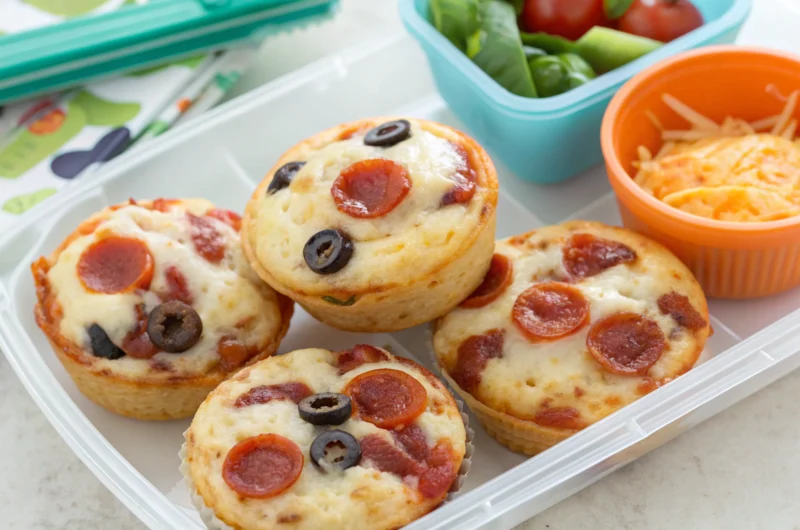 Pep-Pep Pizza Muffins for Kids Lunchbox (Zero Lunch Drama)