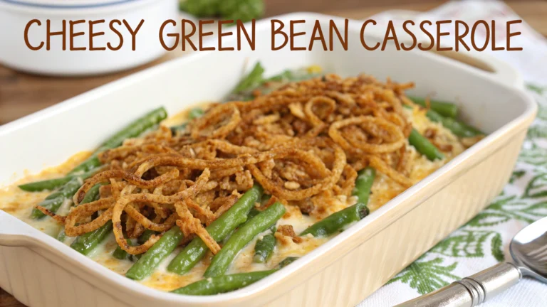 Cheesy Green Bean Casserole with Crispy Onions: The Crowd-Pleaser You Actually Crave