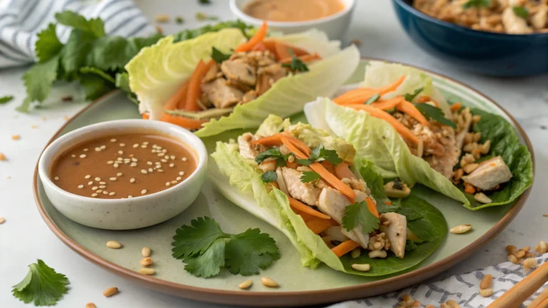 Thai Chicken Lettuce Wraps with Peanut Sauce: Flavor Bombs, Zero Fuss