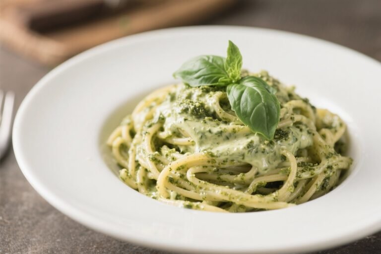 Basil Pesto Cream Sauce Pasta – Comforting, Bright, and Ready Fast