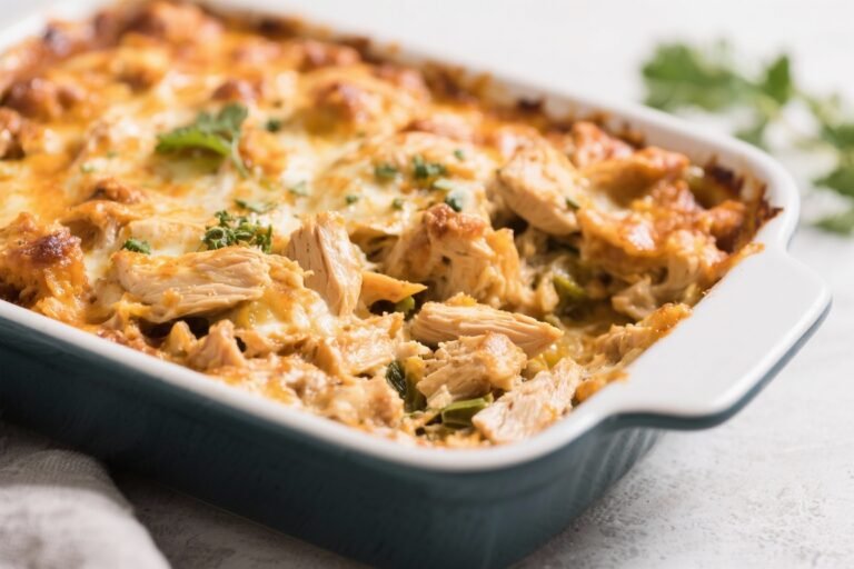 Easy Dump-and-Bake Chicken Casserole – A Cozy Weeknight Favorite