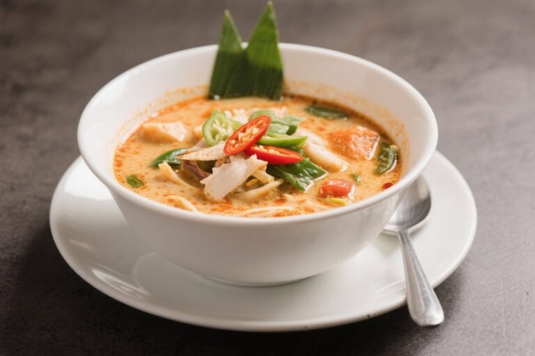 Spicy Thai Coconut Soup – Creamy, Bright, and Comforting