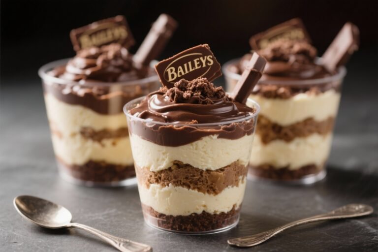 Baileys Chocolate Cheesecake Trifle Dessert Cups – Creamy, Boozy, and Easy