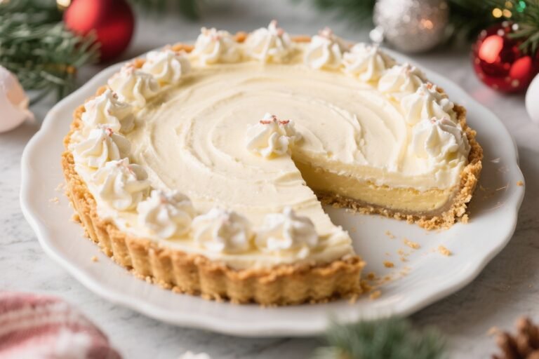 Festive No-Bake Eggnog Pie – A Creamy Holiday Favorite