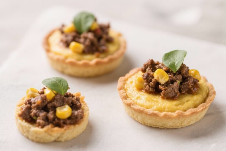 Mini Beef Mince and Sweetcorn Polenta Tarts – Bite-Sized Comfort With a Crunch