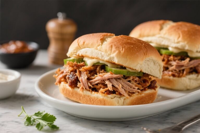 Slow Cooker Pulled Pork Sandwiches – Tender, Saucy, and Effortless