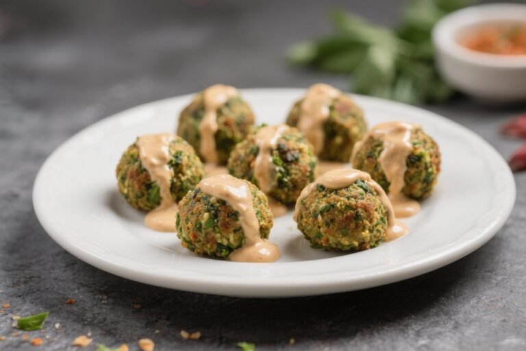 Mini Vegan Falafel Balls With Tahini Sauce – Crispy, Flavorful, and Easy