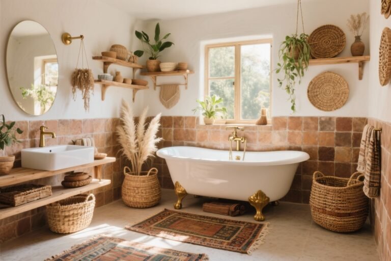 15 Boho Bathroom Ideas That Turn Showers Into Sanctuaries
