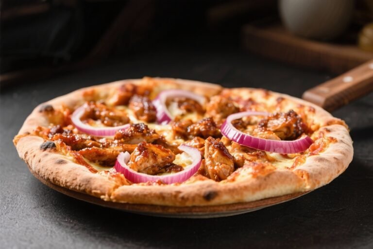 BBQ Chicken Pizza With Red Onions – Sweet, Smoky, and Fast