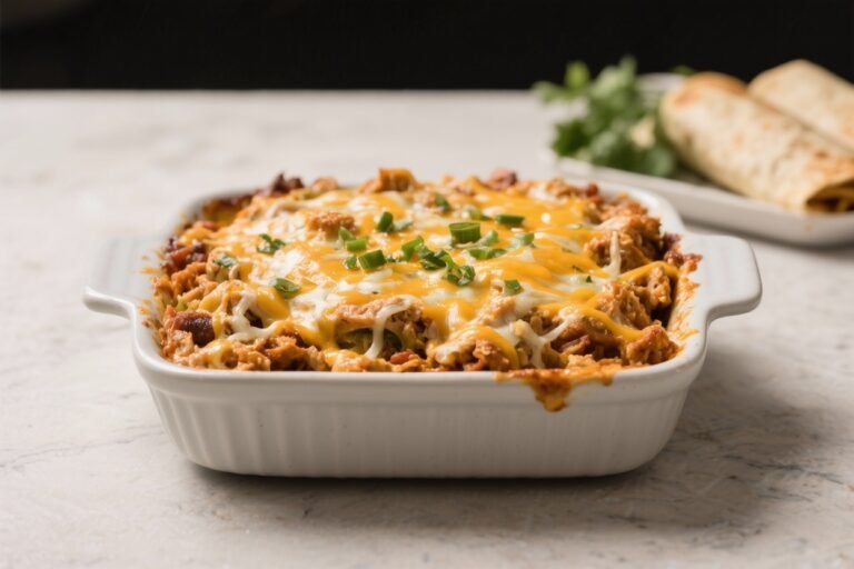 Cheesy Mexican Chicken Burrito Casserole – Cozy, Crowd-Pleasing Comfort Food