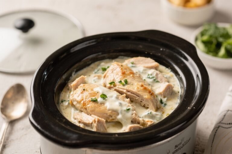 Slow Cooker Sour Cream Chicken – Comforting, Creamy, and Easy
