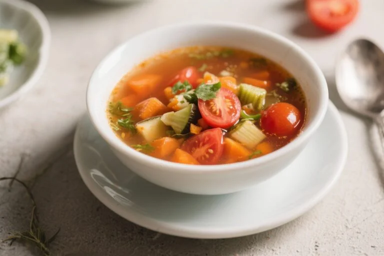 Zesty Tomato & Veggie Broth Soup – Bright, Comforting, and Weeknight Easy