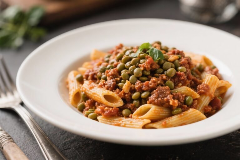 Vegetarian Lentil Penne Bolognese – Hearty, Comforting, and Weeknight-Friendly