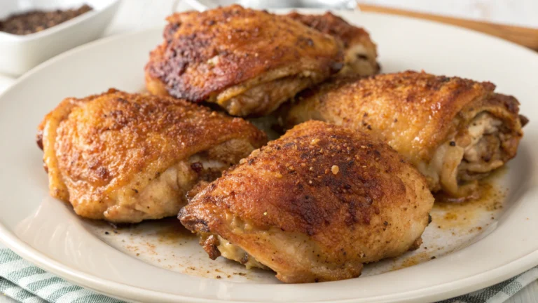 Oven-Baked Crispy Chicken Thighs: Shatter-Crisp Skin, Juicy Every Time