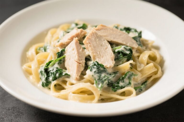 Creamy Chicken Florentine Pasta – Comforting, Rich, and Weeknight-Friendly