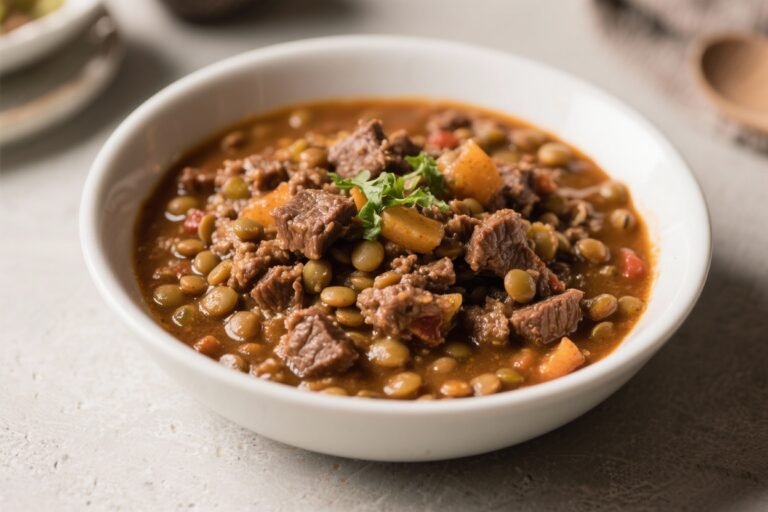Hearty Beef Mince and Lentil Stew – Comforting, Nutritious, and Easy