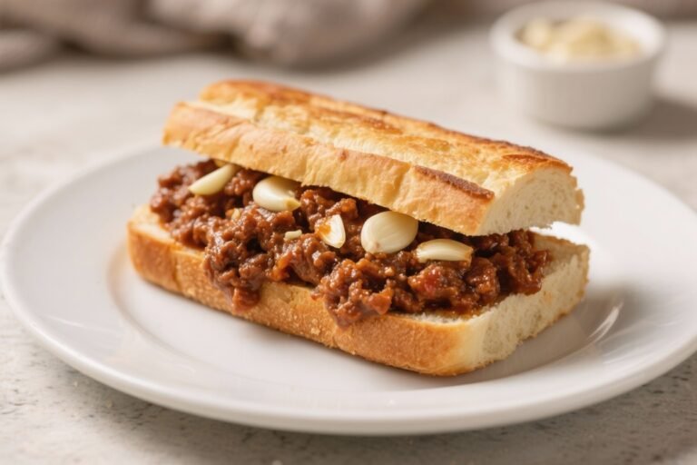 Sloppy Joes on Garlic Bread – A Comfort Food Classic with a Crispy Twist