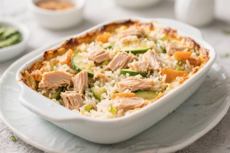 Light Tuna & Rice Summer Casserole – Fresh, Simple, and Satisfying