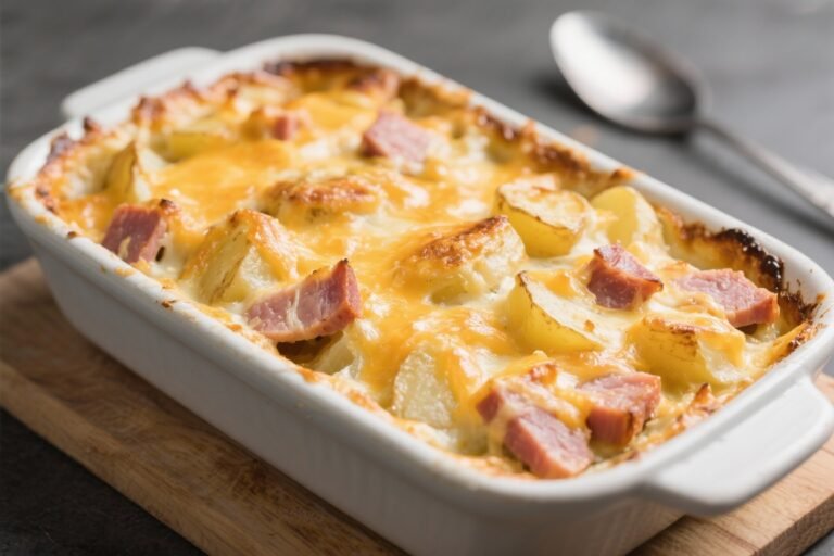 Cheesy Ham and Potato Casserole – A Cozy, Crowd-Pleasing Classic