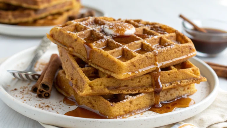 Classic Pumpkin Spice Waffles That Taste Like Fall Glory