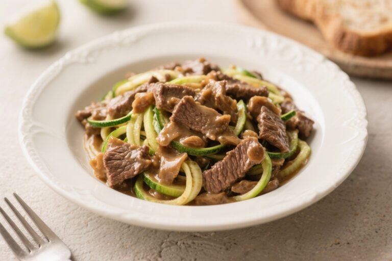 Low-Carb Beef Stroganoff With Zoodles – Comfort Food Made Lighter
