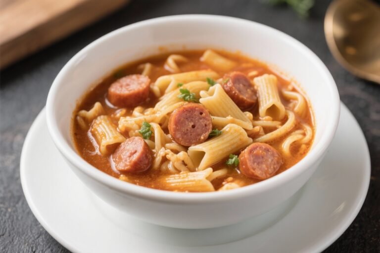 Comforting Sausage Pasta Soup – A Cozy, One-Pot Weeknight Favorite