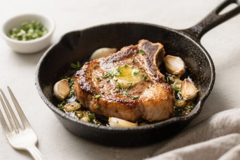 Skillet Keto Garlic Butter Pork Chops – Fast, Flavorful, and Low-Carb
