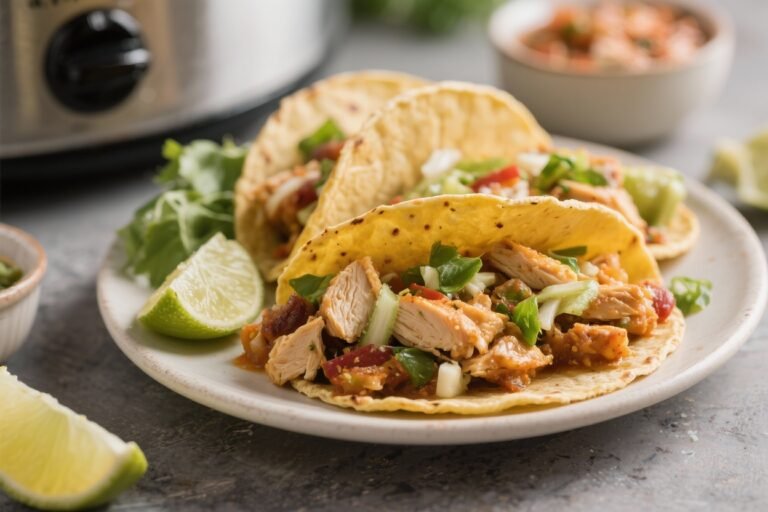 Crockpot Chicken Tacos – Easy, Flavorful, and Family-Friendly