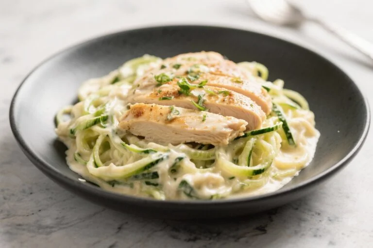 Keto Chicken Alfredo With Zoodles – Creamy, Comforting, and Low-Carb