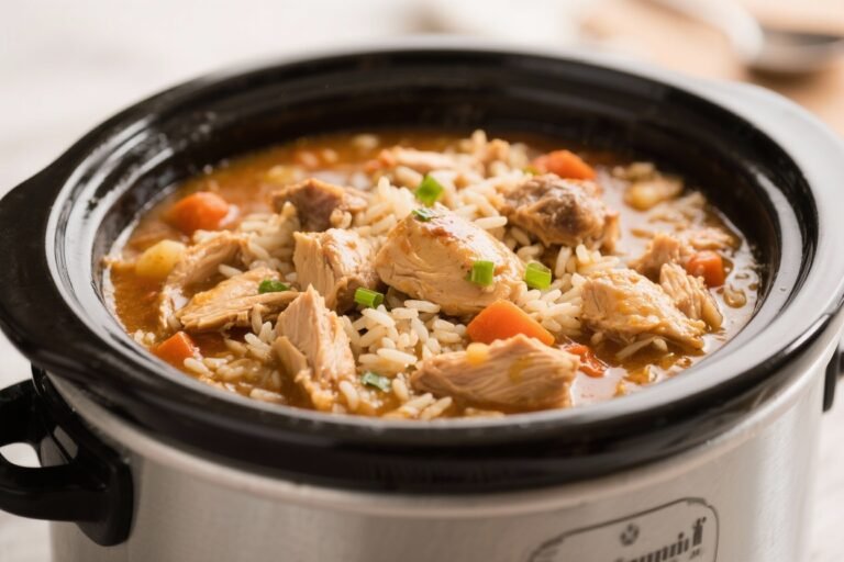 Crockpot Chicken and Rice Stew – Cozy, Hearty, and Effortless