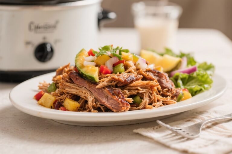 Tropical Slow Cooker Pulled Pork – Juicy, Bright, and Easy