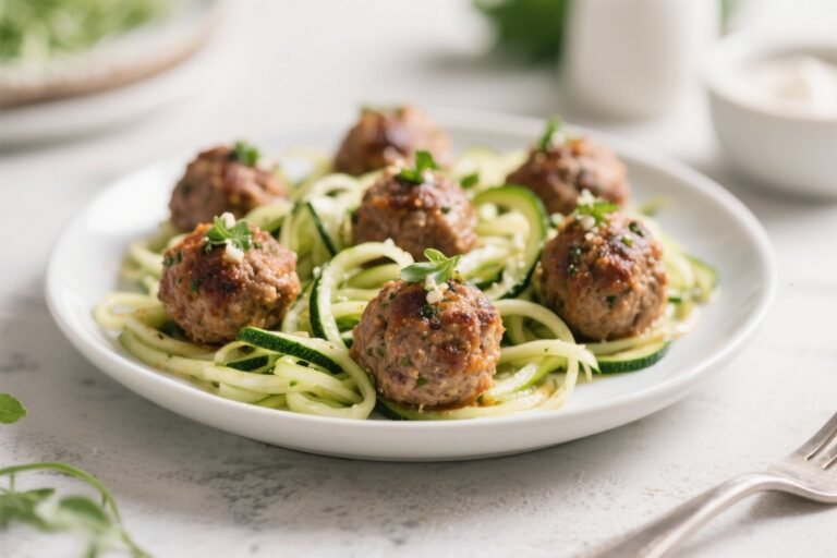 Keto Zucchini Noodle Meatballs – A Light, Comforting Low-Carb Favorite