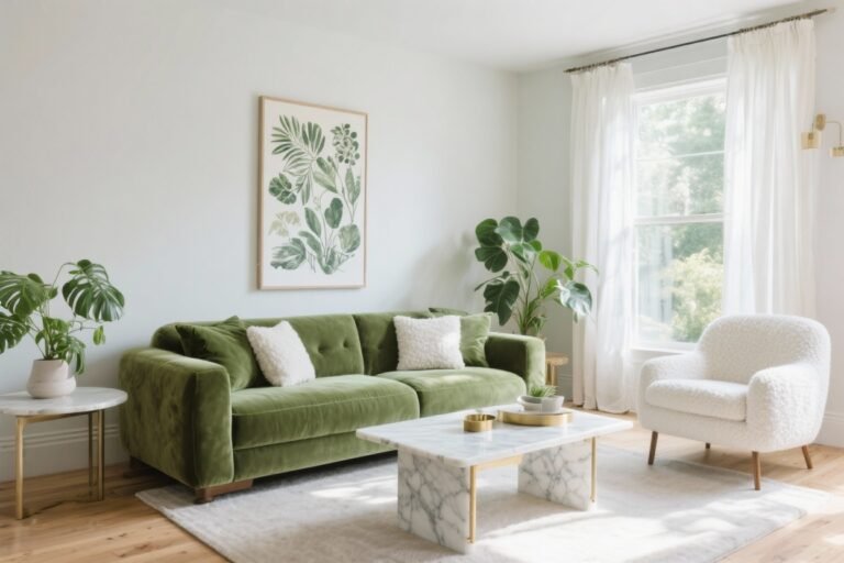15 Green and White Living Room Ideas That Look Effortlessly Designer