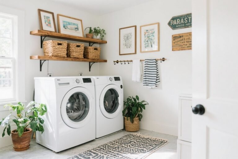 15 Laundry Room Wall Decor Ideas That Feel Fresh, Fun, and Surprisingly Chic