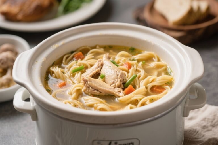 Hearty Crock Pot Chicken Noodle Soup – Comforting, Simple, and Satisfying