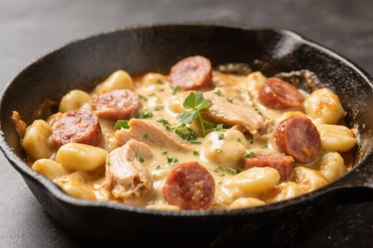 Creamy Chicken Sausage Gnocchi Skillet – A Cozy, One-Pan Dinner