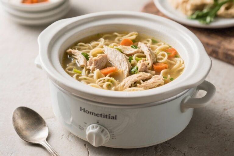 Crock Pot Homestyle Chicken Noodle Soup – Cozy, Easy, and Comforting