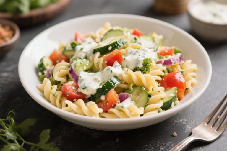 Vegetarian Ranch Pasta Salad With Veggies – Creamy, Crisp, and Crowd-Friendly