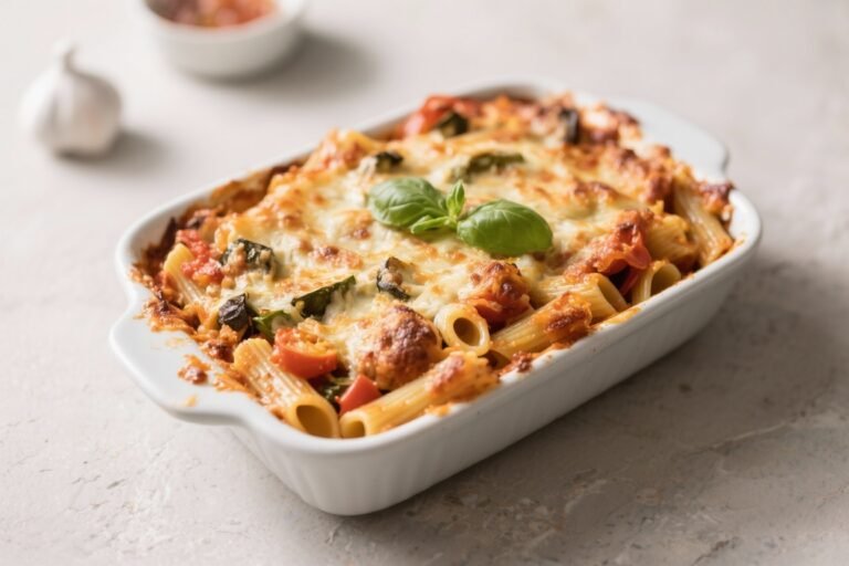 Vegetarian Baked Ziti – Cozy, Cheesy, and Weeknight-Friendly