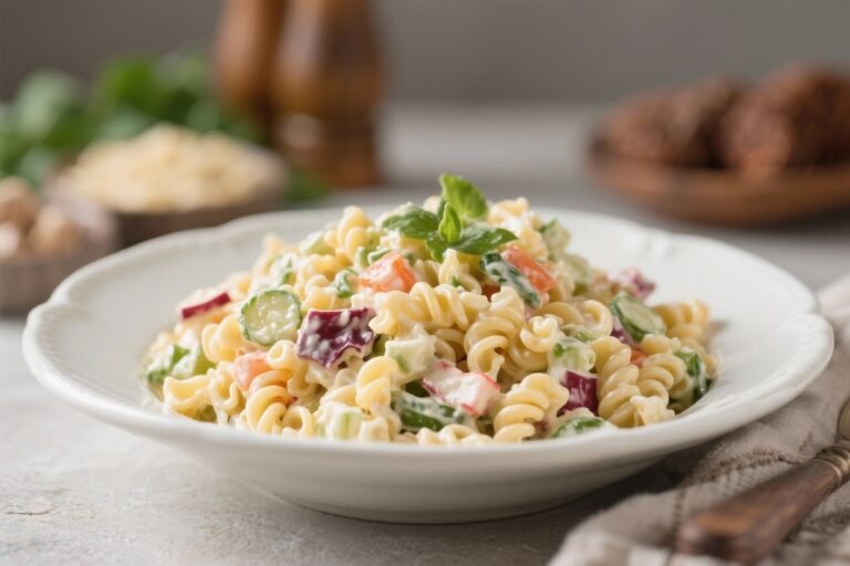 Old-Fashioned Classic Macaroni Salad – Creamy, Crunchy, and Comforting