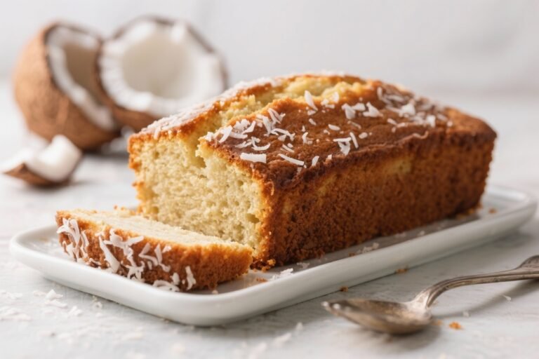 Moist Coconut Loaf Cake – Soft, Sweet, and Full of Tropical Flavor