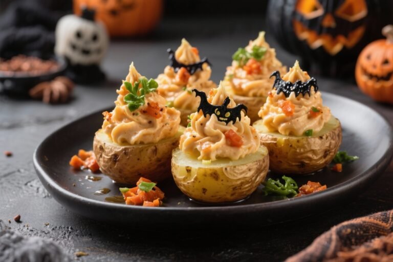 Spooky Vegan Deviled Potatoes – A Fun, Crowd-Pleasing Party Bite