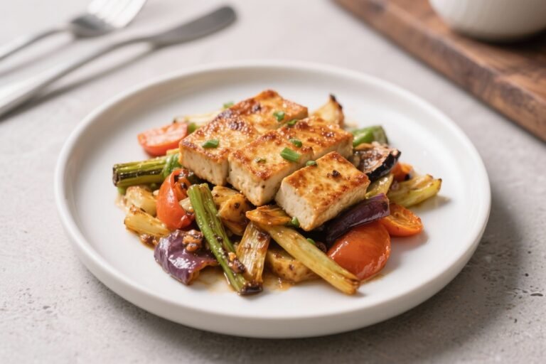 Baked Tofu With Roasted Veggies – A Simple, Satisfying Weeknight Dinner
