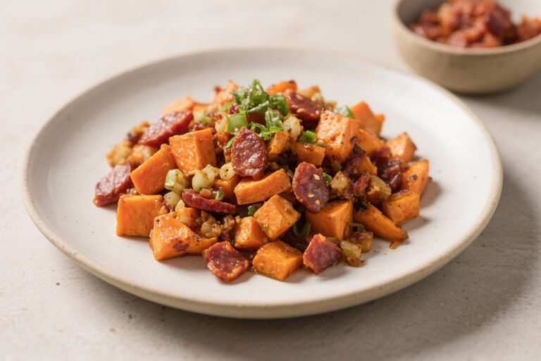 Sweet Potato & Chorizo Hash – A Hearty, Flavor-Packed Skillet Meal