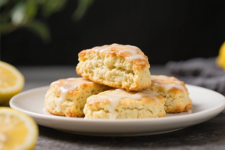 Fluffy Lemon Scones With Glaze – Bright, Buttery, and Tender