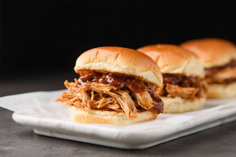 BBQ Shredded Chicken Sliders – Simple, Saucy, Crowd-Pleasing