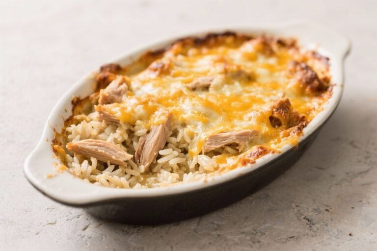 Cheesy Turkey and Rice Casserole – Cozy, Creamy, and Weeknight Easy
