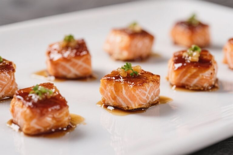 Sticky Honey Glazed Salmon Bites – Sweet, Savory, and Ready Fast