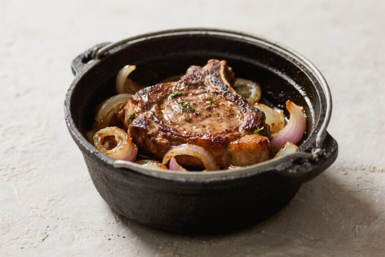 Dutch Oven Pork Chops With Onions – Comforting, Saucy, and Simple